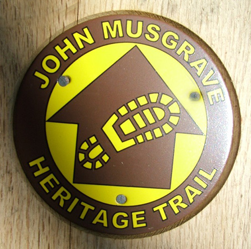 The John Musgrave Heritage Trail sign