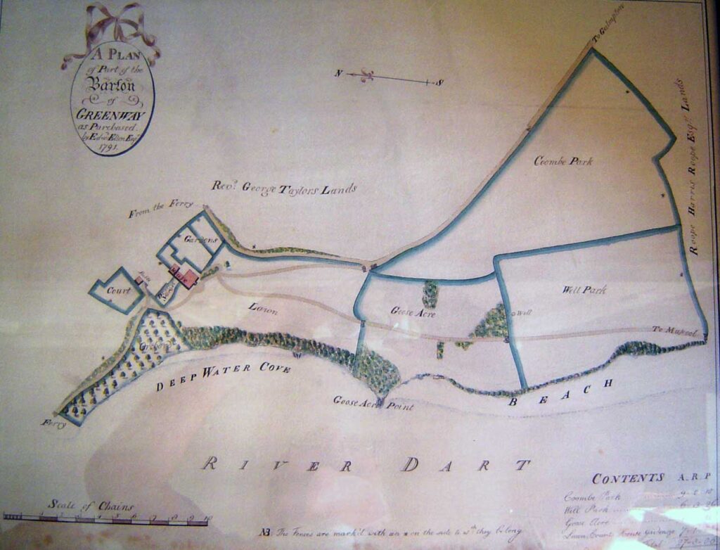 Greenway Estate map of 1791