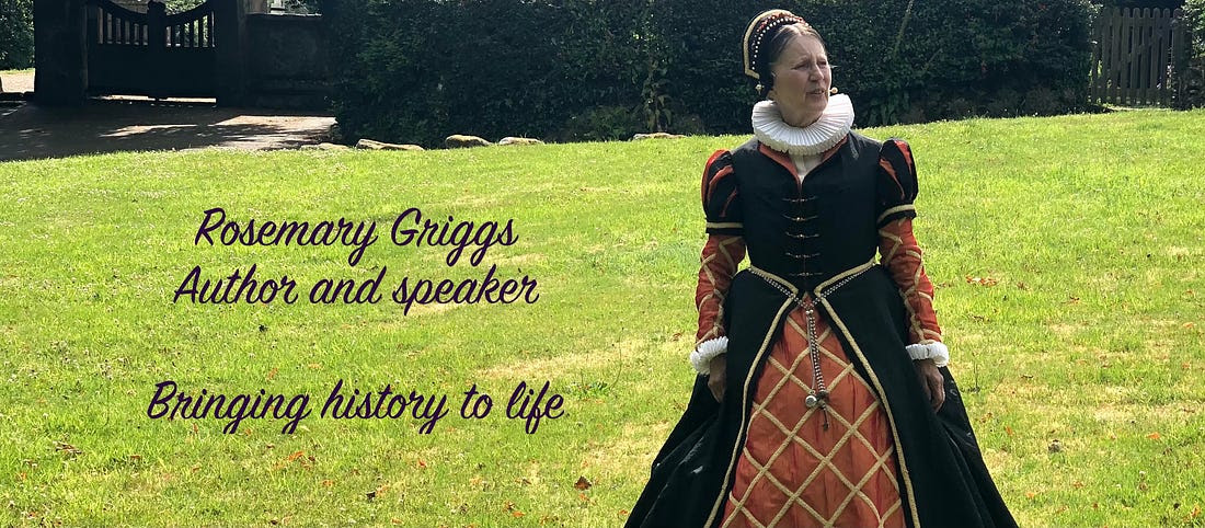 Rosemary Griggs - Author & Speaker in Tudor period dress